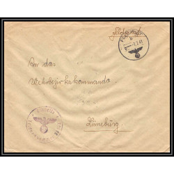 17120 lineburg 1941 censure 38773 guerre 39/45 ww2 feldpost allemagne reich germany lettre cover