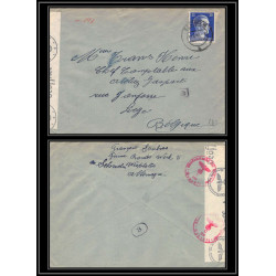 17131 sehwelm 1942 pour liège belgique censure guerre 39/45 ww2 luftfeldpost allemagne reich germany lettre cover