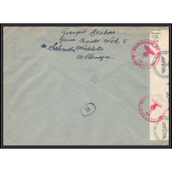 17131 sehwelm 1942 pour liège belgique censure guerre 39/45 ww2 luftfeldpost allemagne reich germany lettre cover