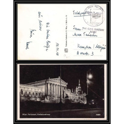 17151 Frei durch Ablösung Reich 1940 carte postcard wien osterreich parlament allemagne germany reich