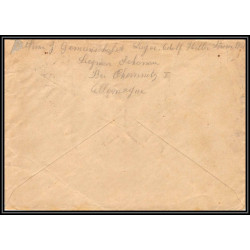 17157 Siegmar-Schönau 1943 loncin belgique censure guerre 39/45 ww2 feldpost allemagne reich germany lettre cover