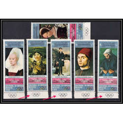 216a YAR (nord Yemen) MNH ** Mi N°1011/1016 A silver jeux olympiques olympics ring mark MEXICO 1968 Tableau (Painting)