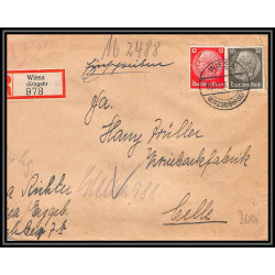 17162 recommandé wiesa 1941 celle censure guerre 39/45 ww2 feldpost allemagne reich germany lettre cover
