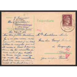 17194 Weissenfels 1944 Pouzauges vendée censure guerre 39/45 ww2 feldpost allemagne reich germany carte postcard