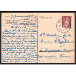17203 Weissenfels 1944 Pouzauges vendée censure guerre 39/45 ww2 feldpost allemagne reich germany carte postcard