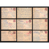 17213 lot de 9 Weissenfels 1944 Pouzauges censure guerre 39/45 ww2 feldpost allemagne reich carte entier stationery