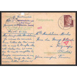 17213 lot de 9 Weissenfels 1944 Pouzauges censure guerre 39/45 ww2 feldpost allemagne reich carte entier stationery