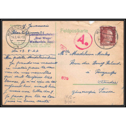 17213 lot de 9 Weissenfels 1944 Pouzauges censure guerre 39/45 ww2 feldpost allemagne reich carte entier stationery
