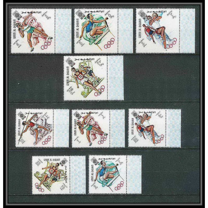 218 - Umm al Qiwain MNH ** Mi N°264 /272 A jeux olympiques olympic games MEXICO 68 javelin basketball hurdling