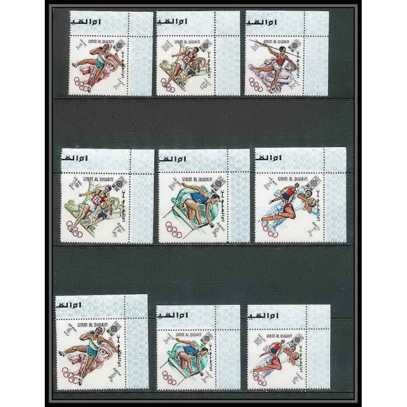 218a - Umm al Qiwain MNH ** Mi N°264 /272 A jeux olympiques olympic games MEXICO 68 javelin basketball hurdling