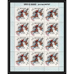 219c Umm al Qiwain MNH ** Mi N°285/293 A overprint black jeux olympiques olympic games MEXICO 68 feuilles sheets 