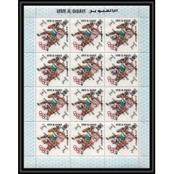 219c Umm al Qiwain MNH ** Mi N°285/293 A overprint black jeux olympiques olympic games MEXICO 68 feuilles sheets 