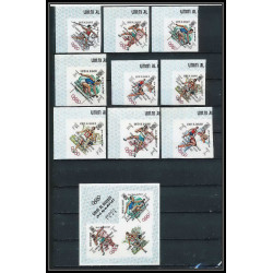 220 Umm al Qiwain MNH ** N°285/293 B Bl 15 B Non dentelé imperf overprint jeux olympiques olympic games MEXICO