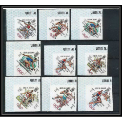 220b - Umm al Qiwain MNH ** Mi N°285/293 B Non dentelé imperf overprint jeux olympiques olympic games mexico