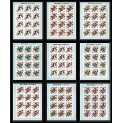 220d Umm al Qiwain MNH ** N°285 293 B non dentelé imperf overprint jeux olympiques olympic games mexico feuilles sheets
