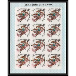 220d Umm al Qiwain MNH ** N°285 293 B non dentelé imperf overprint jeux olympiques olympic games mexico feuilles sheets