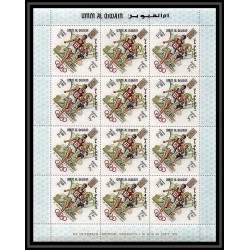 221d Umm al Qiwain MNH ** N°323/331 A overprint gold jeux olympiques olympic games MEXICO 68 basket feuilles sheets