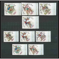 222 Umm al Qiwain MNH ** N°323/331 B overprint gold Non dentelé imperf jeux olympiques olympic games MEXICO 68