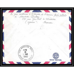 17839 PA poste aérienne First Flight Premier vol aviation france première liaison quadrireacteur paris los angeles 04/04