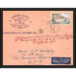 17869 PA poste aérienne First Flight Premier vol aviation france - paris new york 27/08/1965 boeing cargo 707