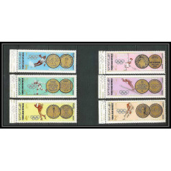 223 - YAR (nord Yemen) MNH ** Mi N°761/766 A jeux olympiques olympic games sapporo gold médalists killy fleming