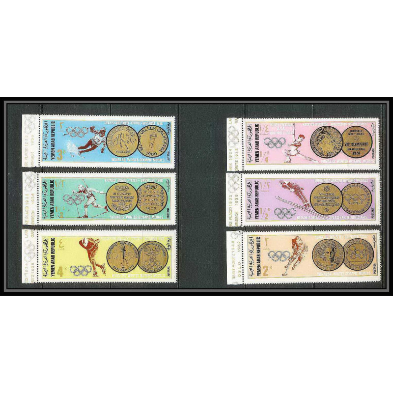 223 - YAR (nord Yemen) MNH ** Mi N°761/766 A jeux olympiques olympic games sapporo gold médalists killy fleming