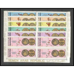 223b YAR (nord Yemen) MNH ** N°761/766 A jeux olympiques olympic games sapporo gold médalists killy fleming bloc 4