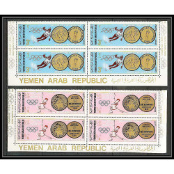 223b YAR (nord Yemen) MNH ** N°761/766 A jeux olympiques olympic games sapporo gold médalists killy fleming bloc 4
