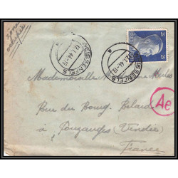 17999 LAC censure weissenfels Pouzauges vendee guerre 1944 guerre 39/45 ww2 feldpost allemagne reich germany france