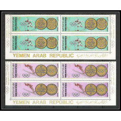 223b YAR (nord Yemen) MNH ** N°761/766 A jeux olympiques olympic games sapporo gold médalists killy fleming bloc 4