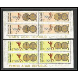 223b YAR (nord Yemen) MNH ** N°761/766 A jeux olympiques olympic games sapporo gold médalists killy fleming bloc 4