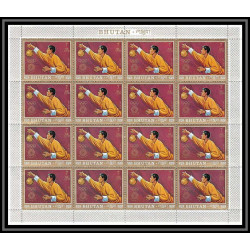 226a - bhutan (bouthan) Mi ** MNH N°519/521 A jeux olympiques olympic games munich 72 feuilles sheets