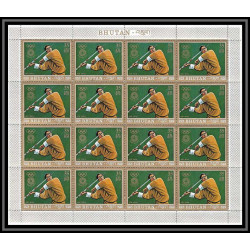 226a - bhutan (bouthan) Mi ** MNH N°519/521 A jeux olympiques olympic games munich 72 feuilles sheets