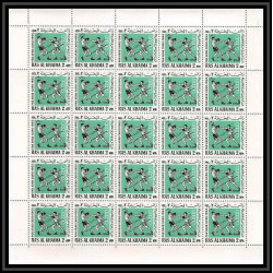 228c Ras al khaima MNH ** N°113/122 A pan arab games boxe Football Soccer escrime fencing overprint feuilles sheets