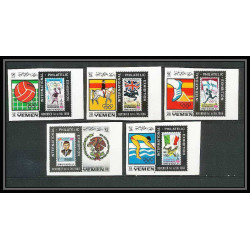 229a - Yemen kingdom MNH ** Mi N°627/631 B jeux olympiques olympic games mexico 68 efimex 68 jumping Football Soccer