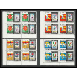 229e Yemen kingdom MNH ** Mi N°627/631 A jeux olympiques olympic games mexico 68 efimex 68 jumping Football BLOC 4