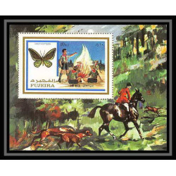 234a Fujeira MNH ** Mi N°999/1004 A + BLOC 105 A Scout scouting - jamboree papillon (butterflies)