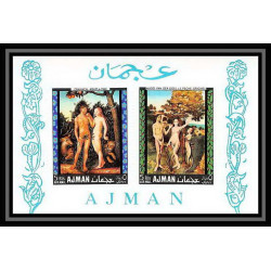 235 - Ajman MNH ** Mi bloc N°41 A andam end eve durer nus nudes Tableau (Painting)