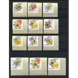 239 - Fujeira MNH ** Mi N°159/176 B papillons (butterflies papillon) Non dentelé imperf