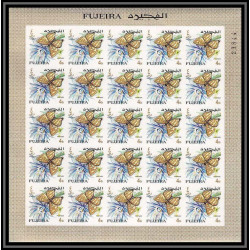 239B - Fujeira MNH ** Mi N°159/176 B papillons (butterflies papillon) Non dentelé imperf feuilles sheets 