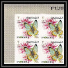 239c - Fujeira MNH ** Mi N°159/176 B bloc 4 papillons (butterflies papillon) Non dentelé imperf