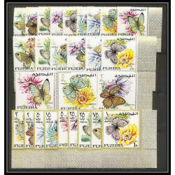 240 - Fujeira MNH ** Mi N°159/185 A papillons (butterflies papillon) COIN DE FEUILLE SUPERBE