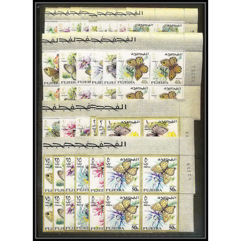 240a - Fujeira MNH ** Mi N°159/185 A papillons (butterflies papillon) bloc 4