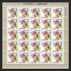 240b - Fujeira MNH ** Mi N°159/185 A papillons (butterflies papillon) feuilles sheets rarissime cote 500 euros