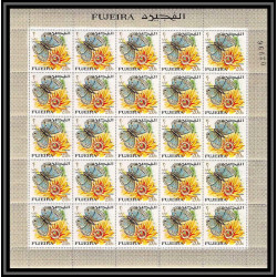 240b - Fujeira MNH ** Mi N°159/185 A papillons (butterflies papillon) feuilles sheets rarissime cote 500 euros