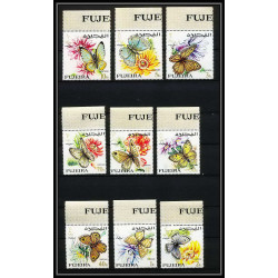 240c - Fujeira MNH ** Mi N°159/185 A papillons (butterflies papillon) bord de feuille complet
