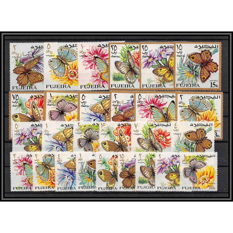 240d - Fujeira MNH ** Mi N°159/185 A papillons (butterflies papillon) complet TTB