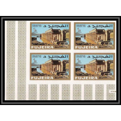 241c - Fujeira MNH ** Mi N°49/57 B bloc 4 Egypte (le caire cairo) egypt Non dentelé imperf cote 68 euros