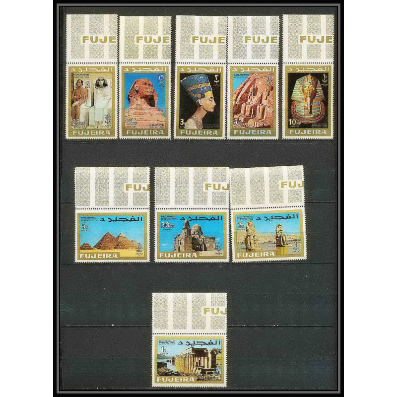 242A - Fujeira MNH ** Mi N°49/57 A + BLOC 2 A Egypte (le caire cairo) egypt