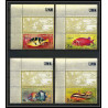 247a - Umm al Qiwain MNH ** Mi N°189/197 A poissons (Fish poisson fishes) Non dentelé imperf + SERIE VIGNETTE